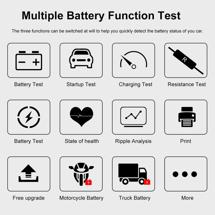 KONNWEI KW720 Car 3.2 inch 6V-24V Lead-acid Battery Tester with Printer, KW720 KONNWEI KW720 Car 3.2 inch 6V-24V Lead-acid Battery Tester with Printer, KW720
